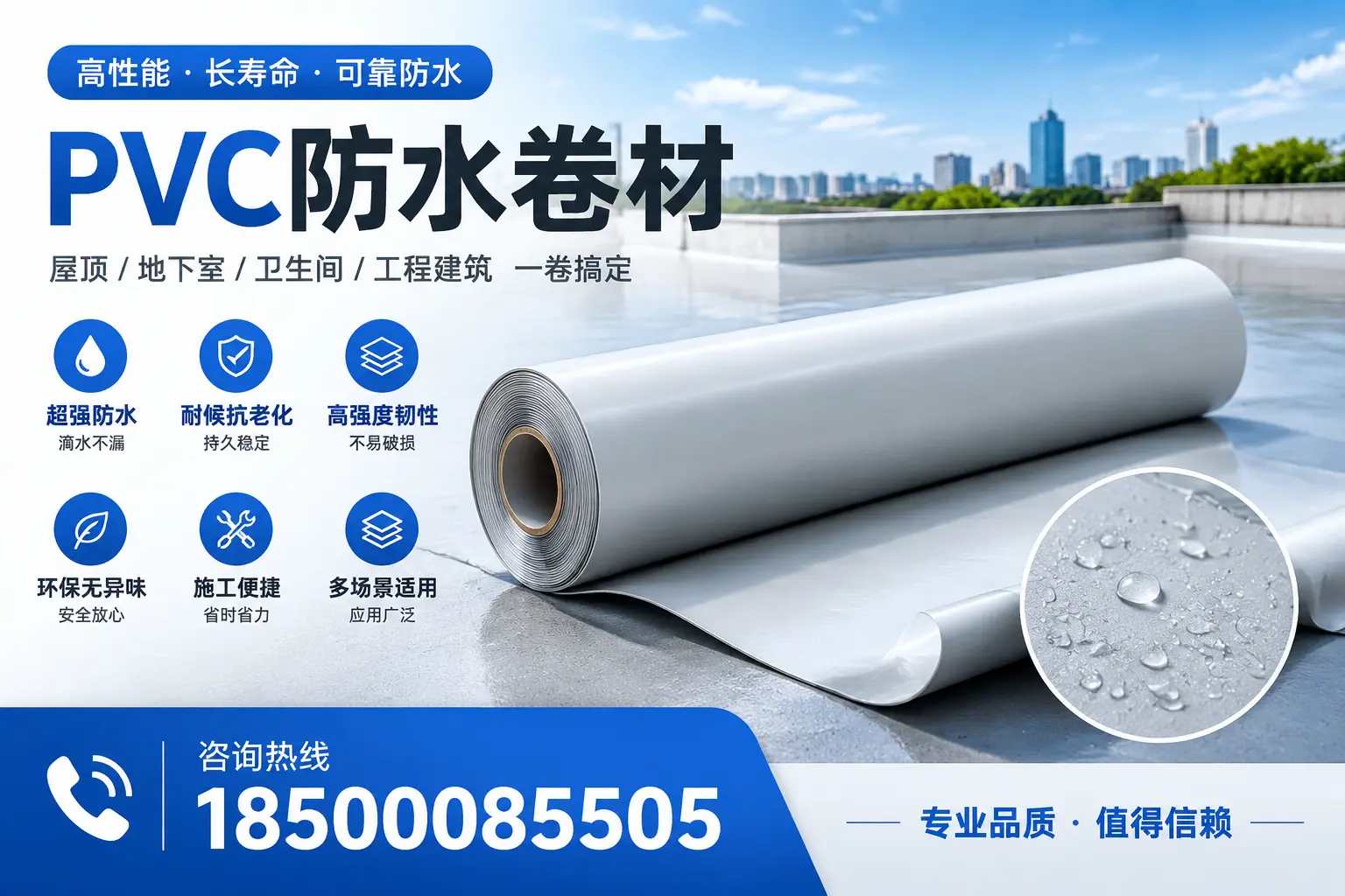 PVC防水卷材的防水效果评测，适合齐齐哈尔的科学依据